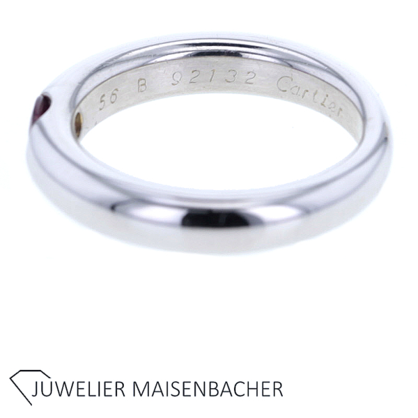 Cartier Vintage Ellipse Ring mit Rubin in Gold – Bild 6