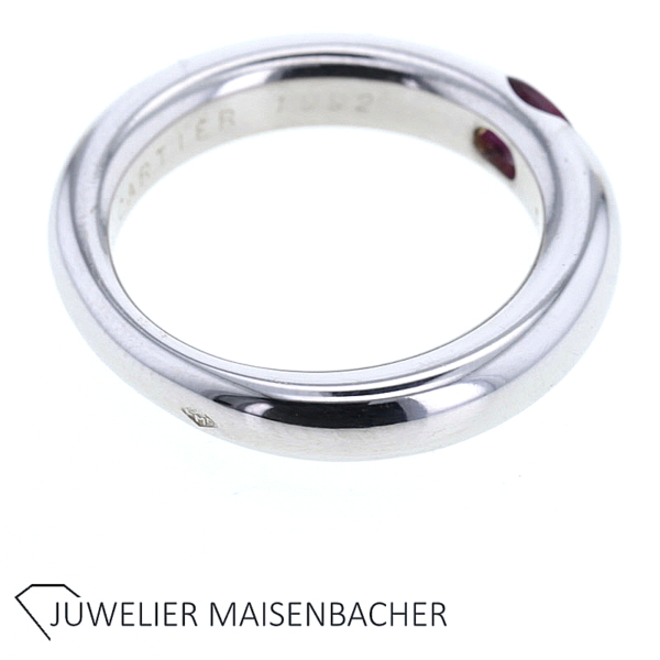 Cartier Vintage Ellipse Ring mit Rubin in Gold – Bild 8