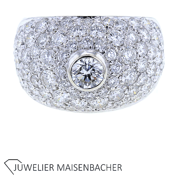 Damen Brillant Ring Pavé gefasst Gold – Bild 7