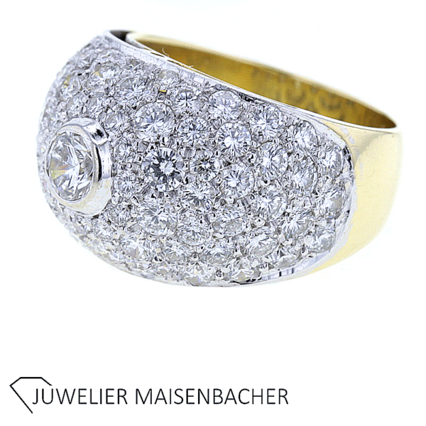 Damen Brillant Ring Pavé gefasst Gold – Bild 9