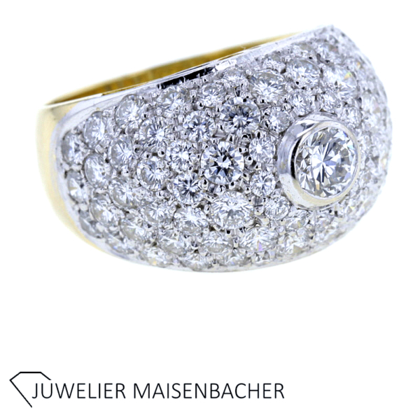 Damen Brillant Ring Pavé gefasst Gold – Bild 10