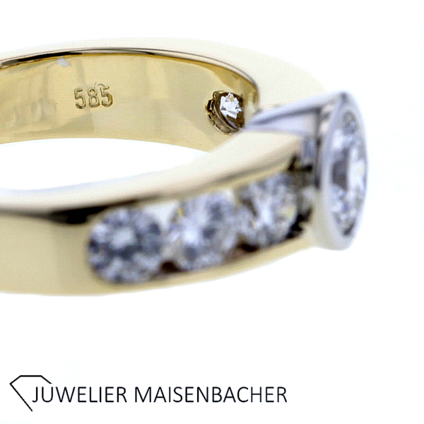 Damen Brillantring insg. 1,52 ct Gold – Bild 8