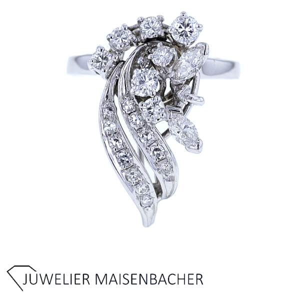 Faszinierender Ring mit diversen Diamanten und Brillanten Gold – Bild 6