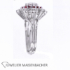 Damenring mit Brillant und Rubine in Blütenform – Bild 9