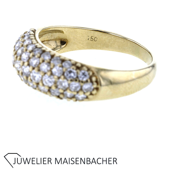 Strahlender Mayors Brillantring Pavé gefasst Gold – Bild 3