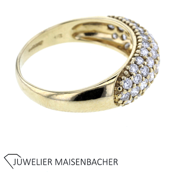 Strahlender Mayors Brillantring Pavé gefasst Gold – Bild 5