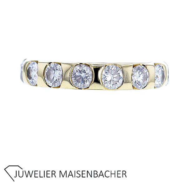 Klassischer Memoire Ring mit Brillanten Gold – Bild 5
