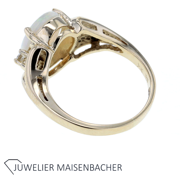 Edel-Opal Ring mit Brillanten Gold – Bild 2