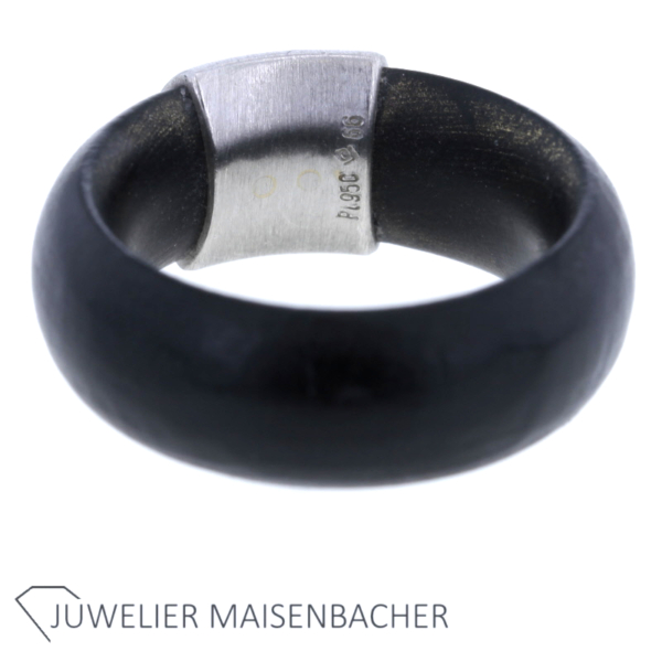 BUNZ Designer Ring mit Brillanten Kautschuk Platin – Bild 8