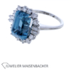 Entourage-Ring mit Diamanten, Brillanten und Farbstein Gold – Bild 4