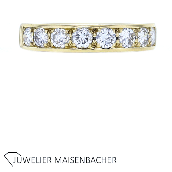 Halbmemory Ring mit Brillanten Gold – Bild 2