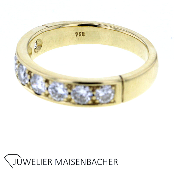 Halbmemory Ring mit Brillanten Gold – Bild 3