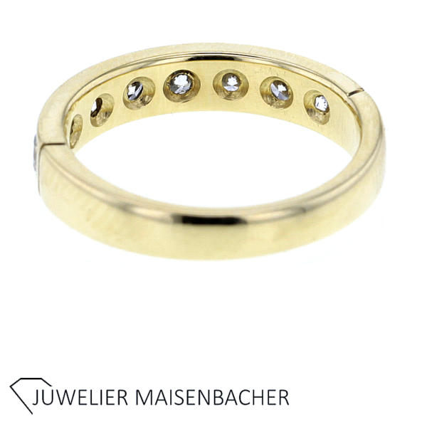 Halbmemory Ring mit Brillanten Gold – Bild 4