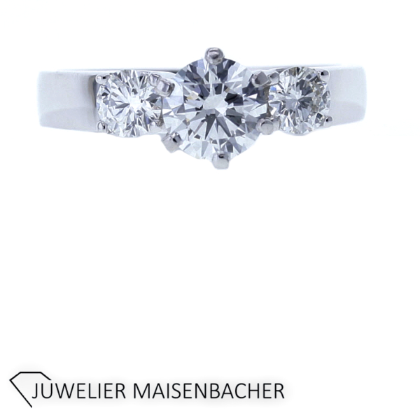 Wunderschöner Ring mit 3 Brillanten Gold – Bild 2