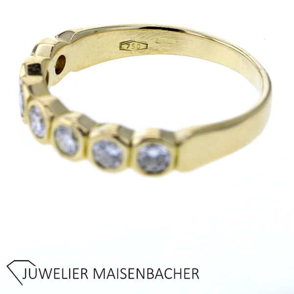 Klassischer Memoire Ring mit strahlenden Brillanten Gold – Bild 2