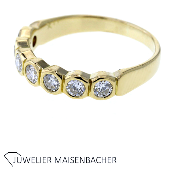 Klassischer Memoire Ring mit strahlenden Brillanten Gold – Bild 3