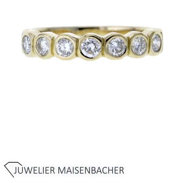 Klassischer Memoire Ring mit strahlenden Brillanten Gold – Bild 4