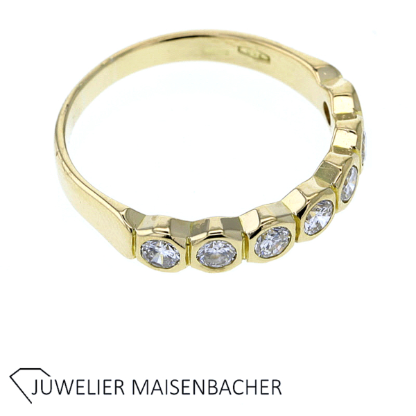 Klassischer Memoire Ring mit strahlenden Brillanten Gold – Bild 5