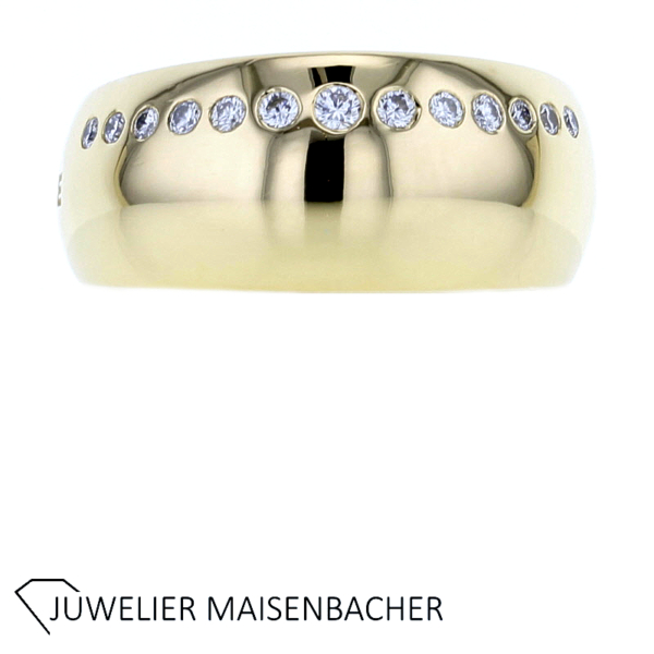 WEMPE Massiver Ring mit Brillanten Gold