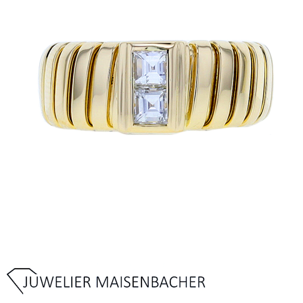 Bulgari Ring Tubogas mit Diamanten Gold – Bild 2