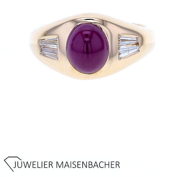 Wempe Bandring mit Rubin und Diamanten Gold