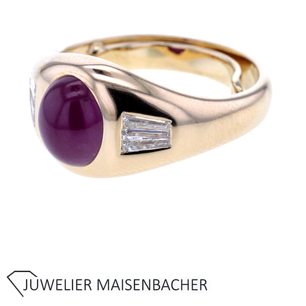 Wempe Bandring mit Rubin und Diamanten Gold – Bild 3