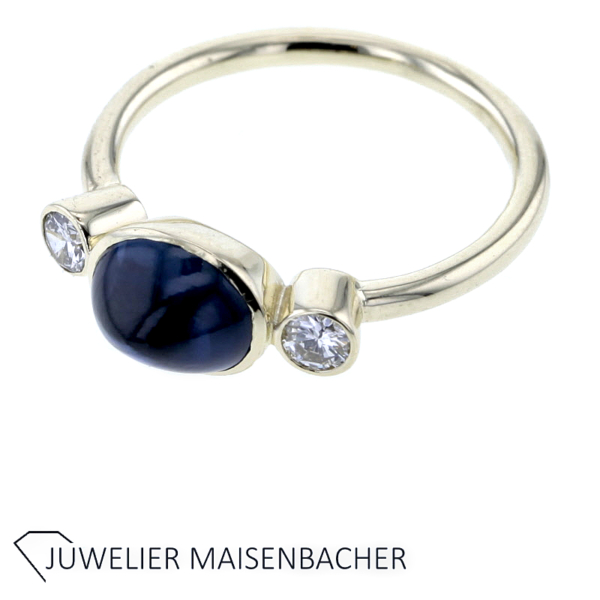 WEMPE Ring mit Brillant und Saphir Gold