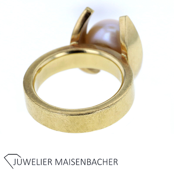 Jörg Faatz Ring mit Brillanten und Zuchtperle Gold – Bild 4