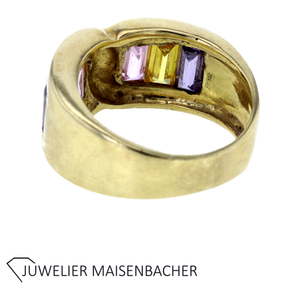 Ring mit Edelsteinen Amethyst und Citrin Gold – Bild 4