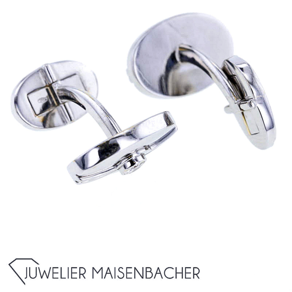 Elegante Manschettenknöpfe mit Brillant Weißgold – Bild 3