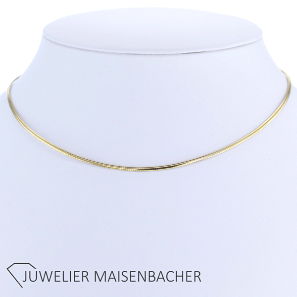 Klassischer Omega-Halsreif / Collier Gold – Bild 4