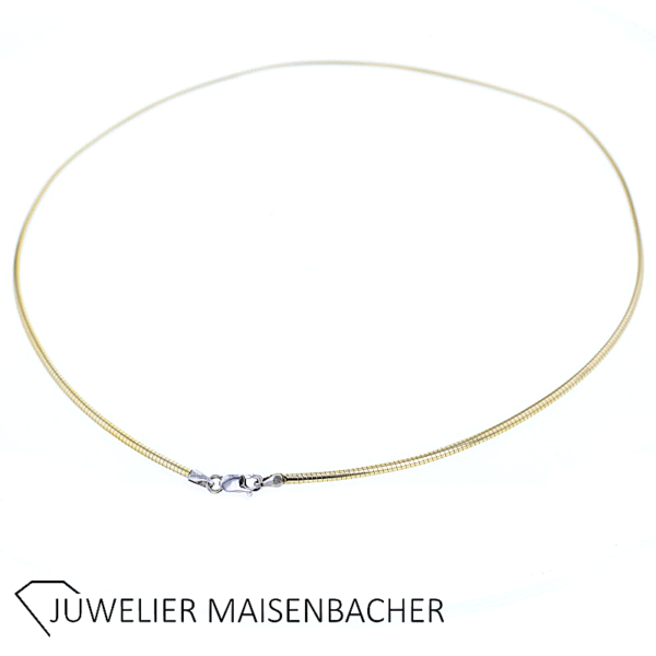 Klassischer Omega-Halsreif / Collier Gold – Bild 5