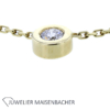 Kette/Collier mit Solitäranhänger Brillant Gold – Bild 9