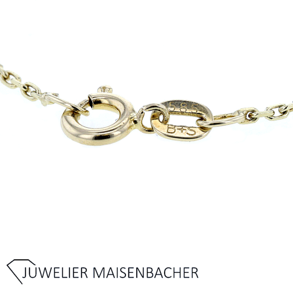 Kette/Collier mit Solitäranhänger Brillant Gold – Bild 10