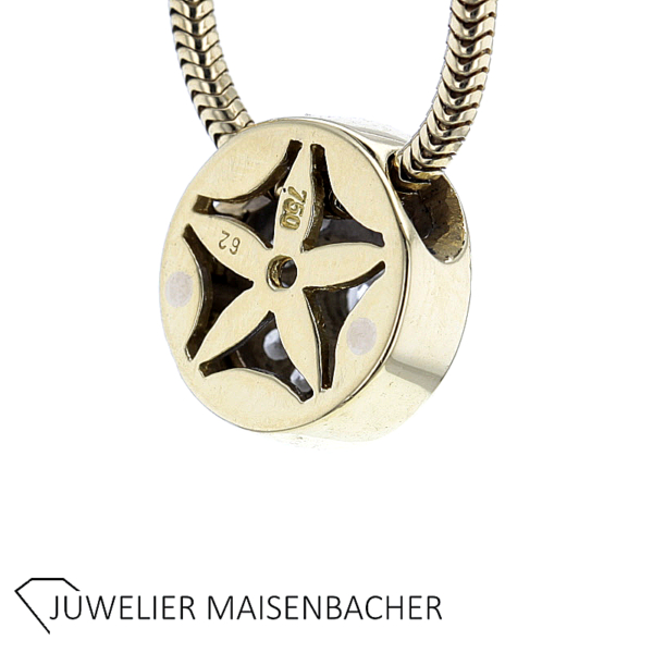Schlangenkette mit Brillantanhänger Gold – Bild 9