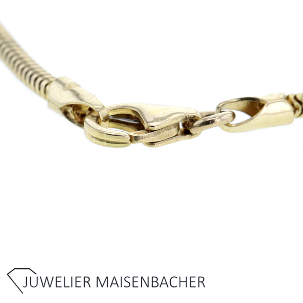 Schlangenkette mit Brillantanhänger Gold – Bild 10