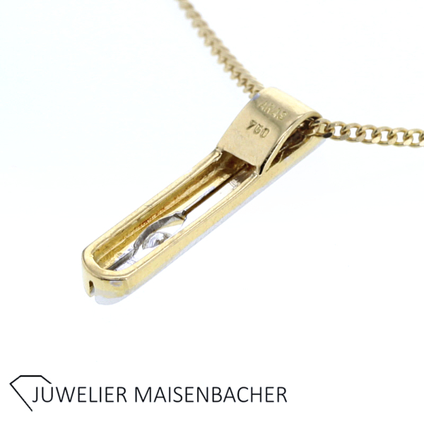 Kette mit Stab-Anhänger mit Brillant Gold – Bild 7