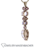 Anhänger mit Mondsteinen an Schlangenkette Gold – Bild 3