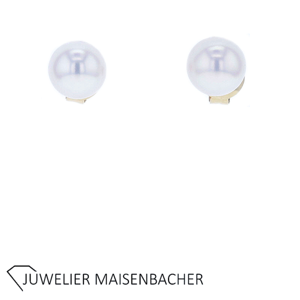 Wunderschöne Akoya-Zuchtperlen Ohrstecker Gold