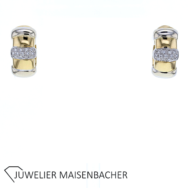 Zeitlose Diamant Creolen Gold – Bild 4