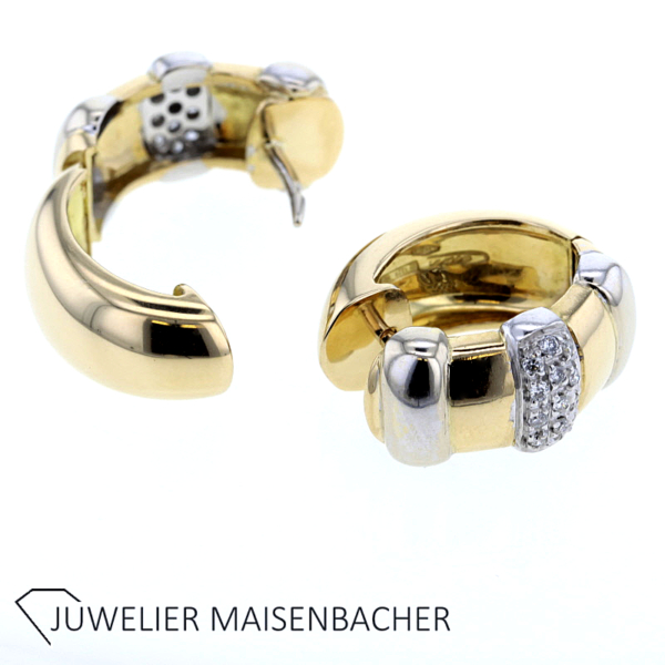 Zeitlose Diamant Creolen Gold – Bild 5