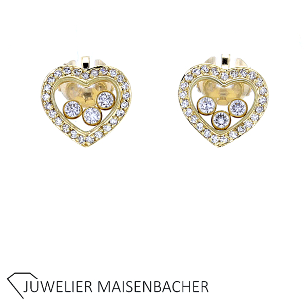 Chopard Ohrstecker Icons Happy Hearts Diamonds Gold – Bild 8
