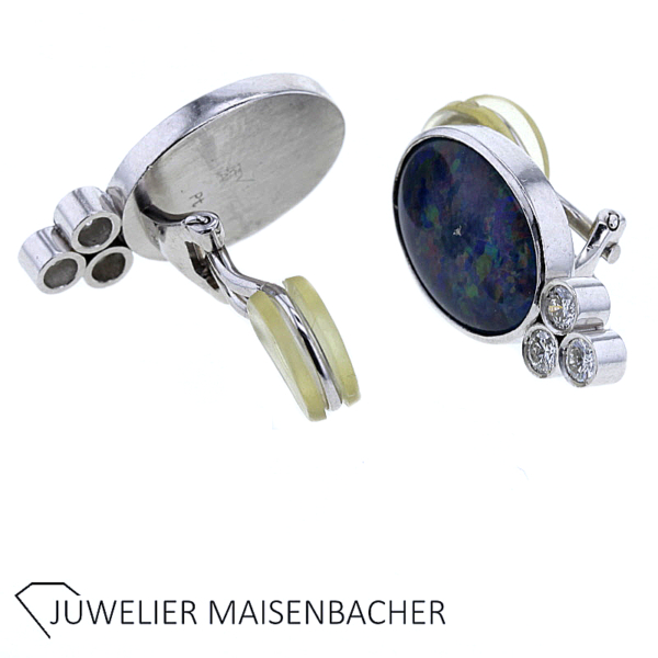 Ohrclip/ Ohrringe mit Opal und Brillant Gold – Bild 5