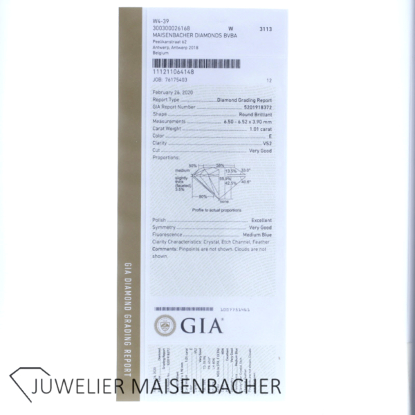 Brillantohrstecker Solitär je 1,00ct mit HRD und GIA Expertise – Bild 9