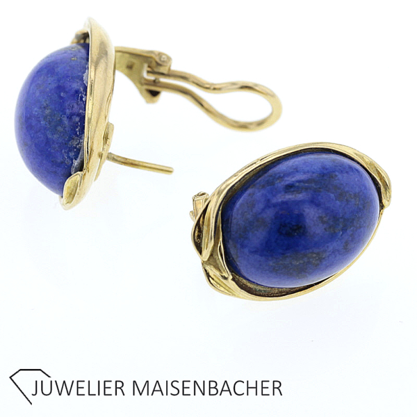 Opulenter Ohrclip mit Lapis Lazuli Cabochon – Bild 4