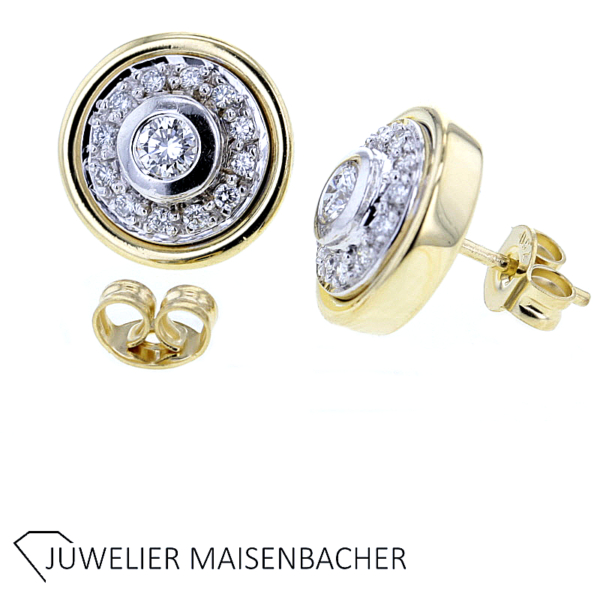 Wunderschöne Brillantohrstecker Gold – Bild 7
