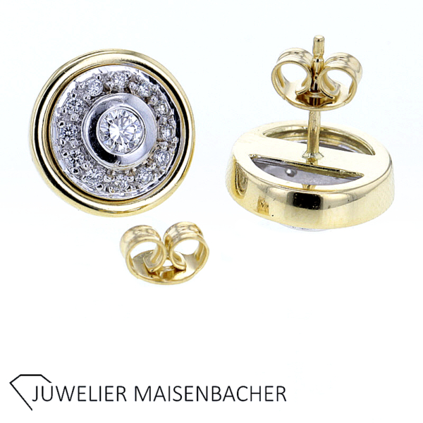 Wunderschöne Brillantohrstecker Gold – Bild 8