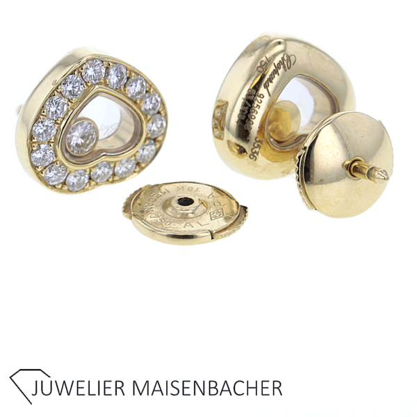 Chopard Ohrstecker Icons Happy Diamonds Hearts Gold – Bild 5