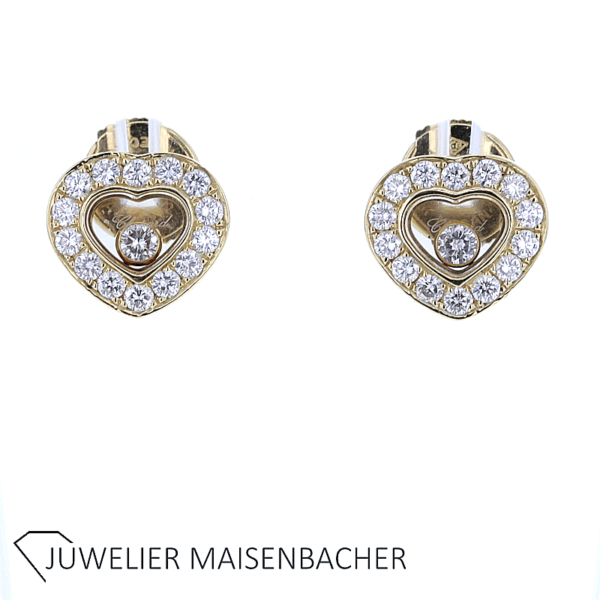 Chopard Ohrstecker Icons Happy Diamonds Hearts Gold – Bild 6