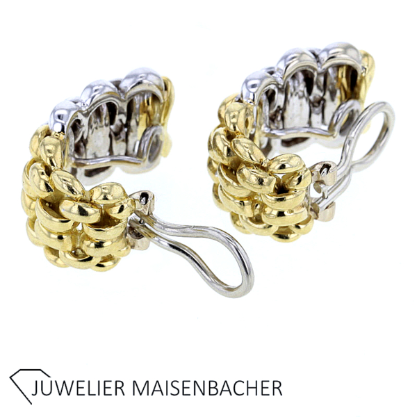 Außergewöhnliche Ohrclips mit Brillanten Gold – Bild 4